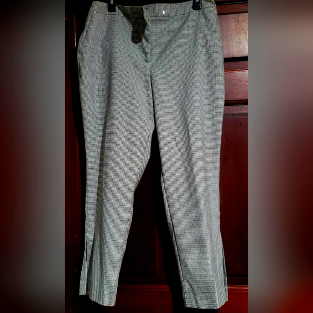 Slit leg Trouser-Houdstooth